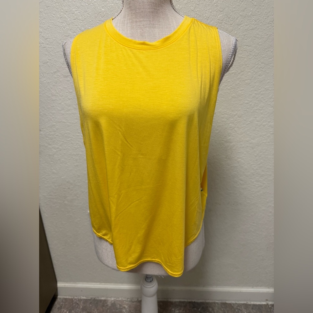 NWT FOUR LAPS Yellow Tank Top Size Large